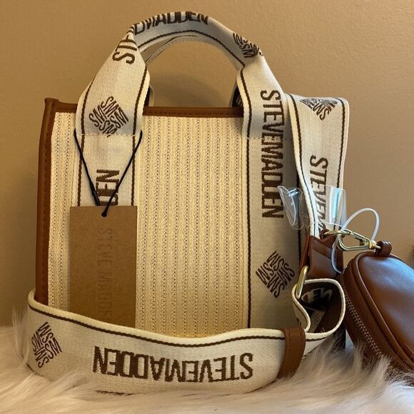 NWT Steve Madden (Bwebber) Satchel/Crossbody/Canvas - Viral TikTok Bag - Picture 1 of 14